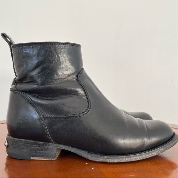 Frye Black Leather Combat Boots - Picture 2 of 7